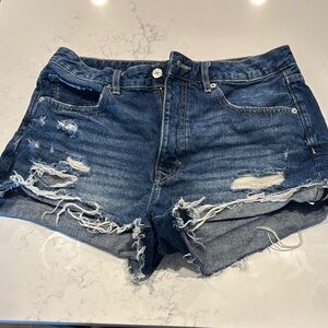 Distressed Denim Shorts